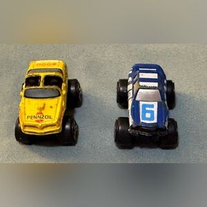 Micro Machines Turbo Wheels Yellow Pennzoil Trans Am - Blue Pontiac Grand Prix